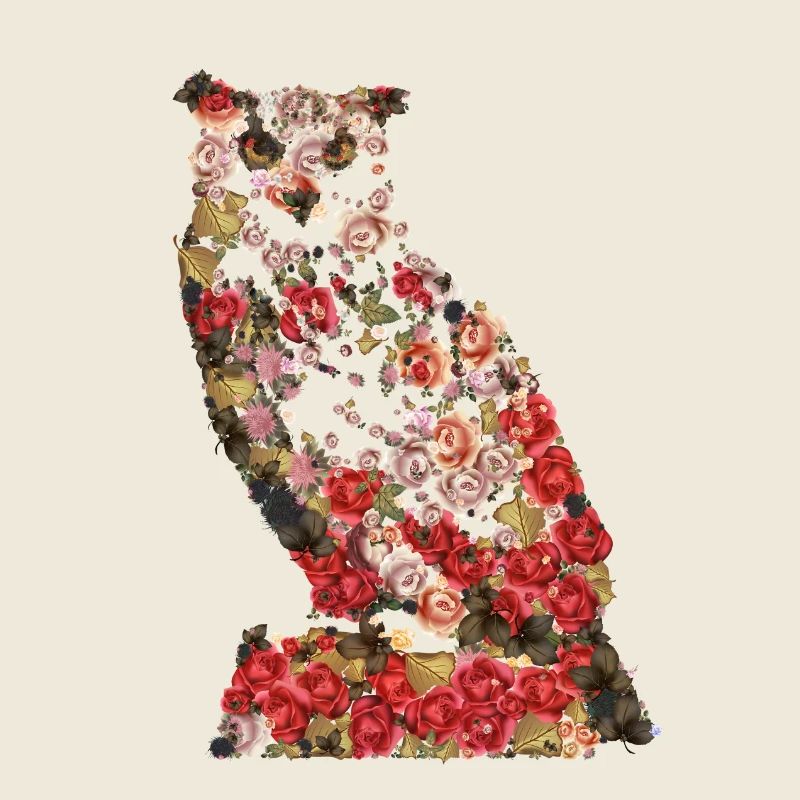 Portrait der großen Vintage Eule. Eule, Eule