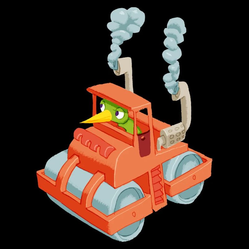 Caterpillar in a vehicle