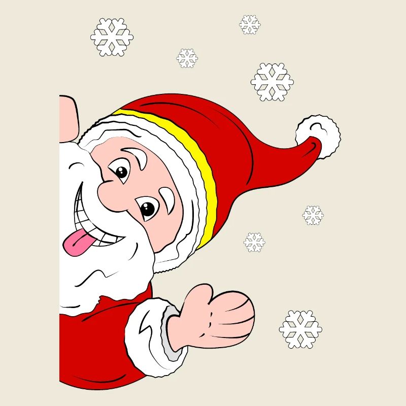 Froher Weihnachtsmann Schneegruß