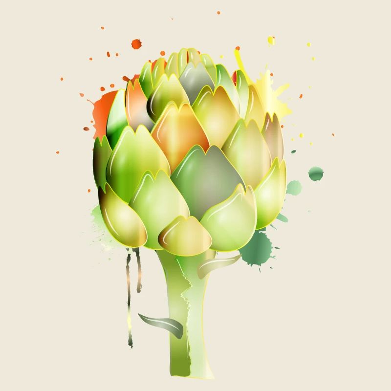 Artichoke graffiti in fresh colours