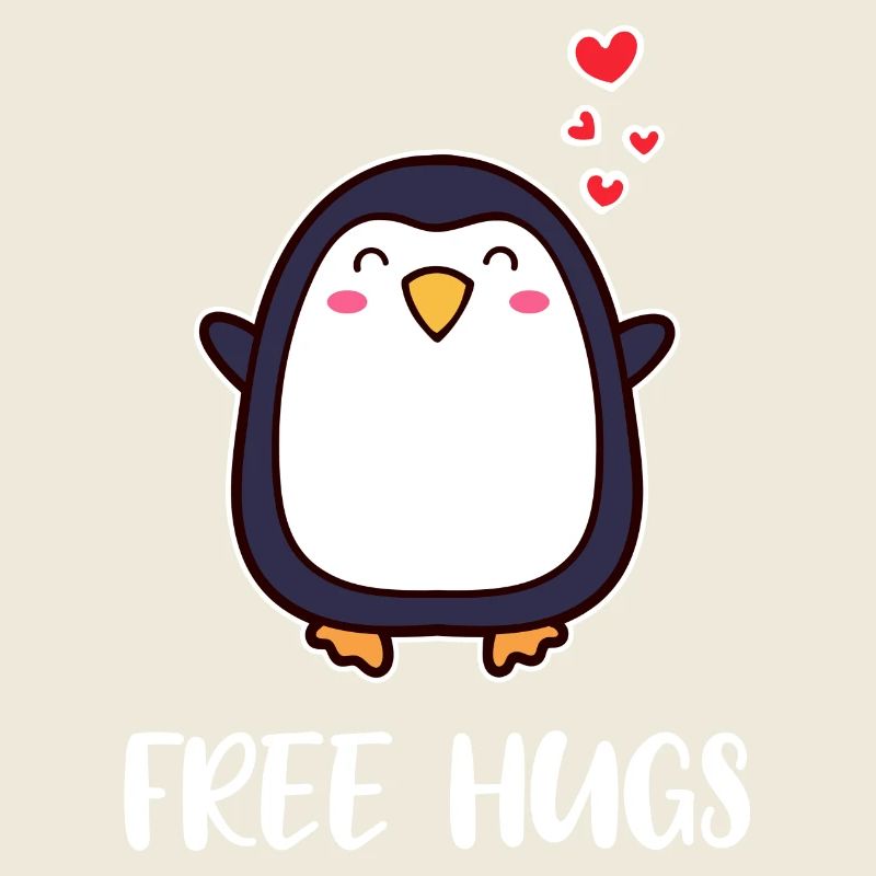 Tier Süß Pinguin Herz Statement Seevogel Südpol