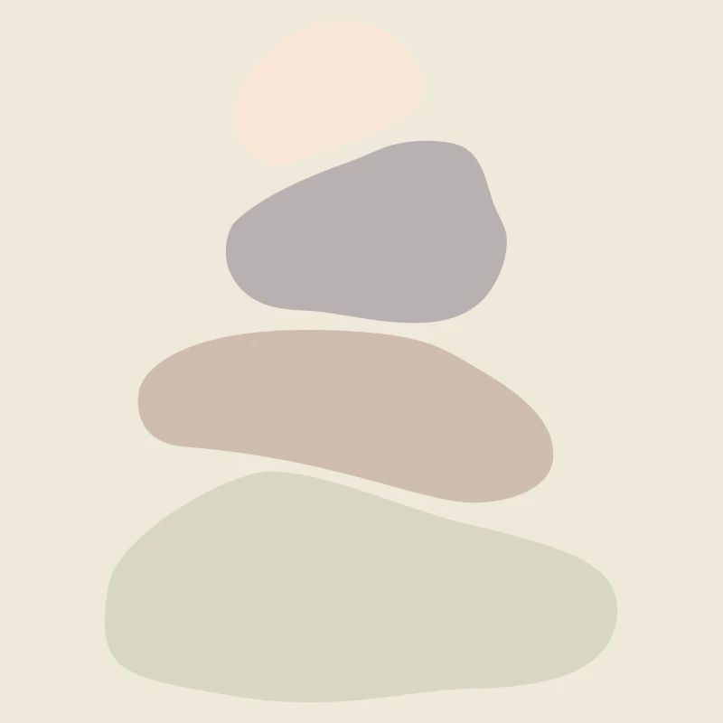 Calming Stone Stack Wall Art – Minimalist Zen