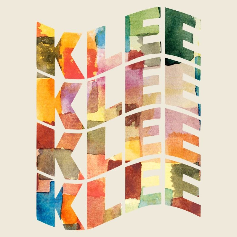 Paul Klee text wave effect t-shirt