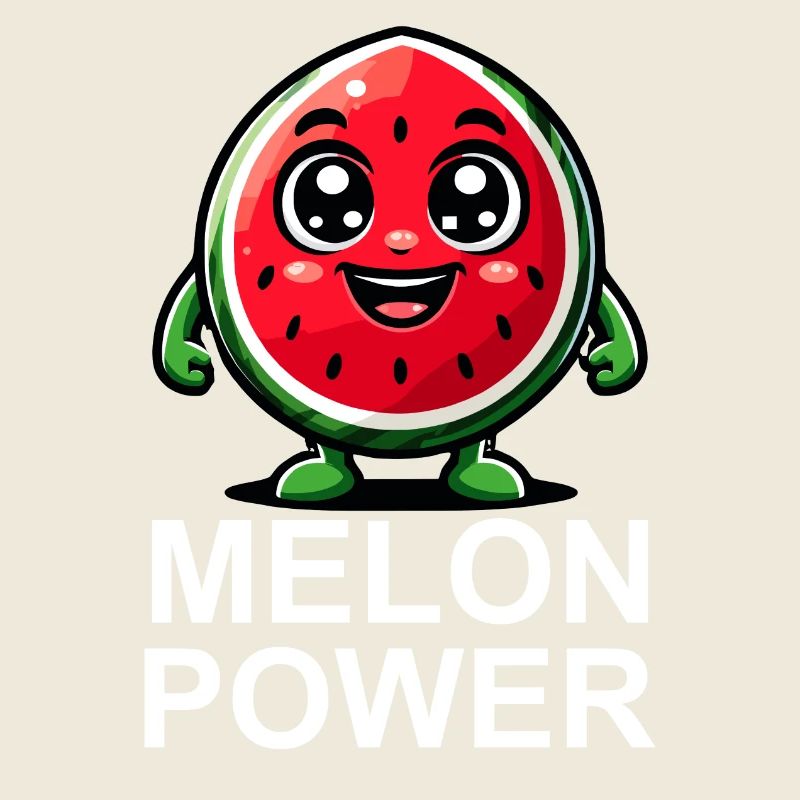 Illustration de pastèque heureuse