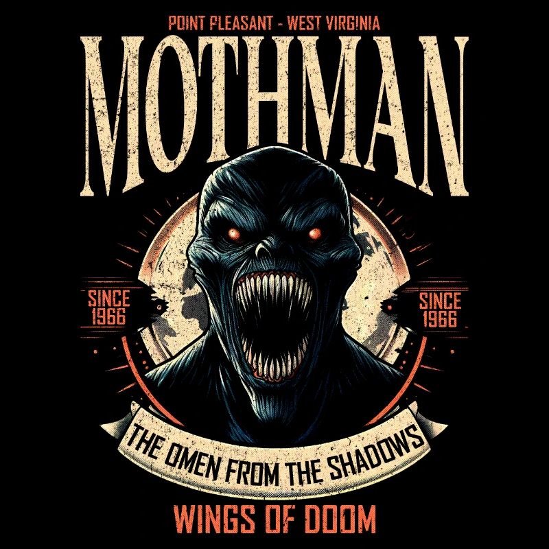 Mothman Dark Cryptid Legend West Virginia