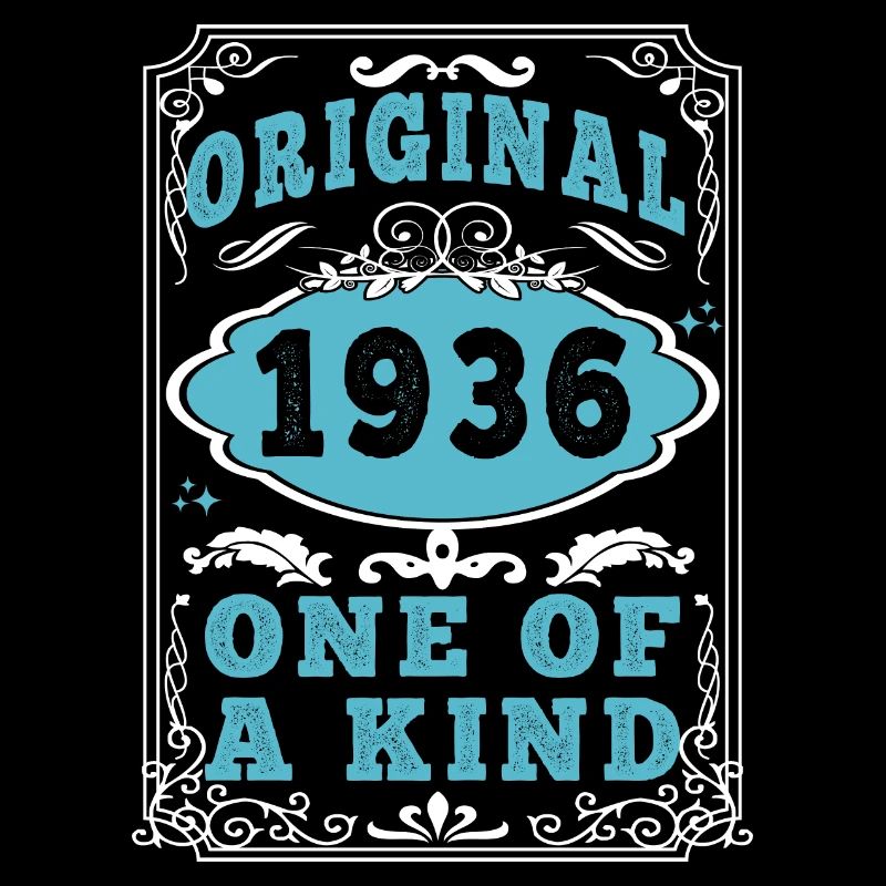 Original 1936 Vintage retro. Tshirt anniversaire 2