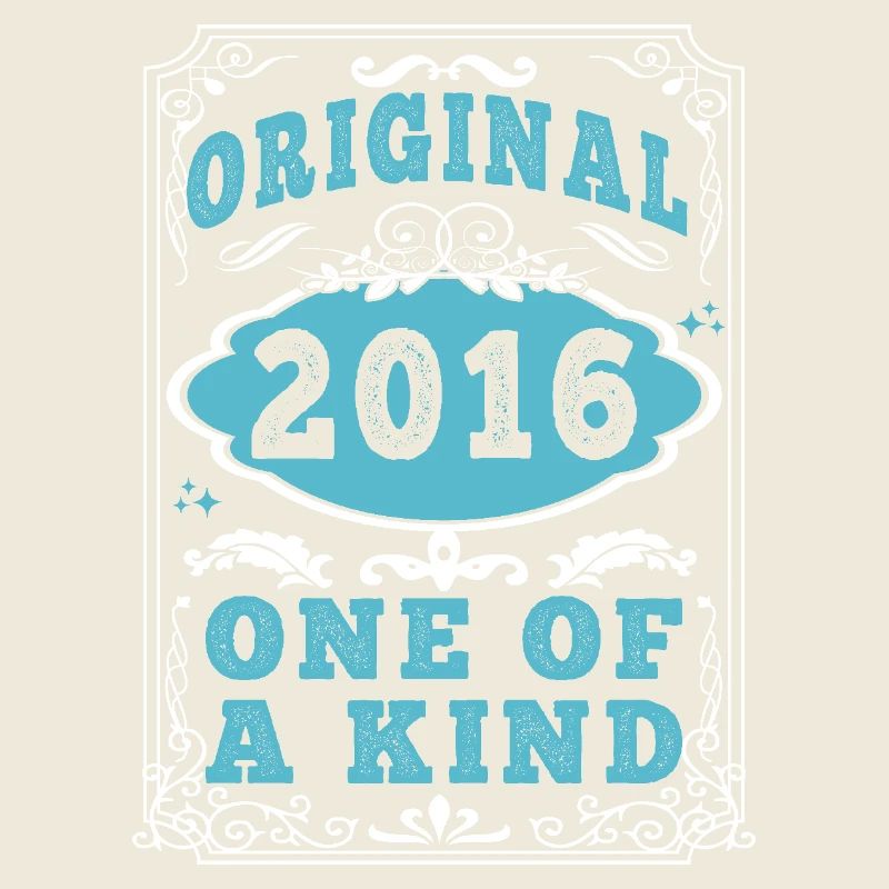 Original 2016 Vintage Retro. Birthday Tshirt 2
