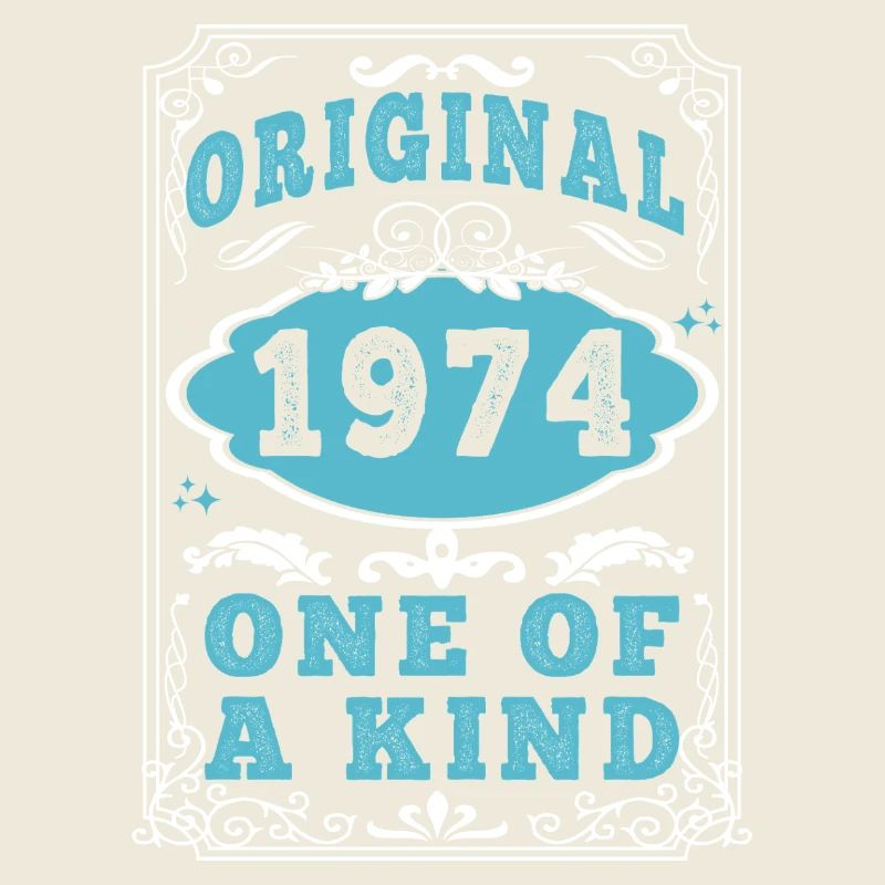 Original 1974 Vintage retro. Tshirt anniversaire 2