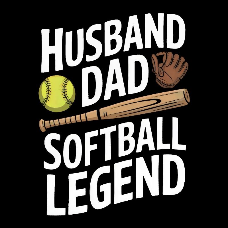Softball Dad Baseball Fathers Day Funny Softball