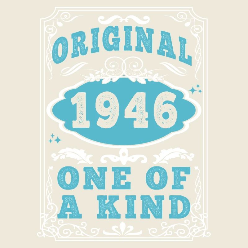 Original 1946 Vintage retro. Tshirt anniversaire 2