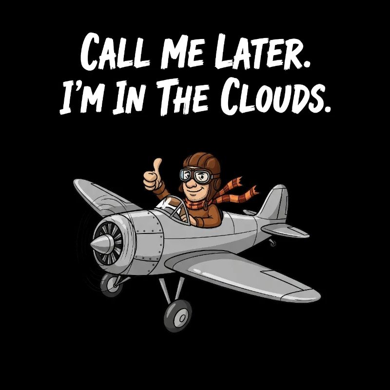Pilote dans l’avion : conception du slogan « Dans les nuages »