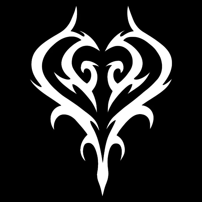 Tatouage de cœur tribal pour Emo et Goth