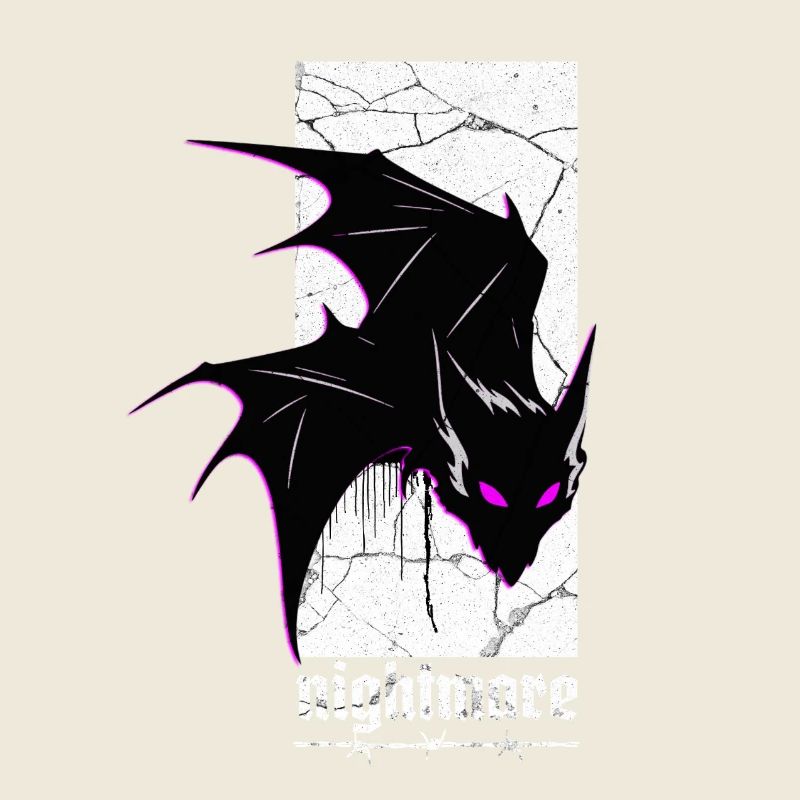 Nightmare Bat – Gothic Horror Vampire Creature Art
