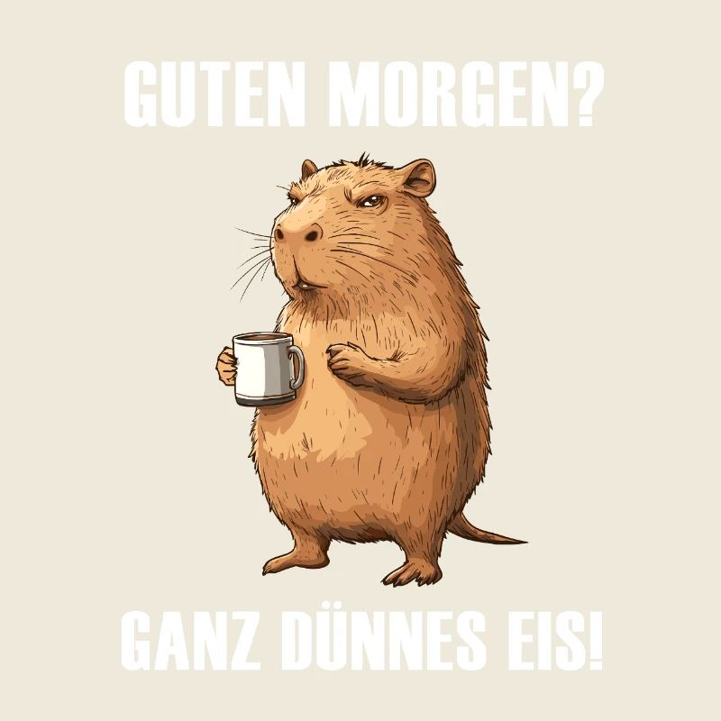 Capybara with Coffee Mug