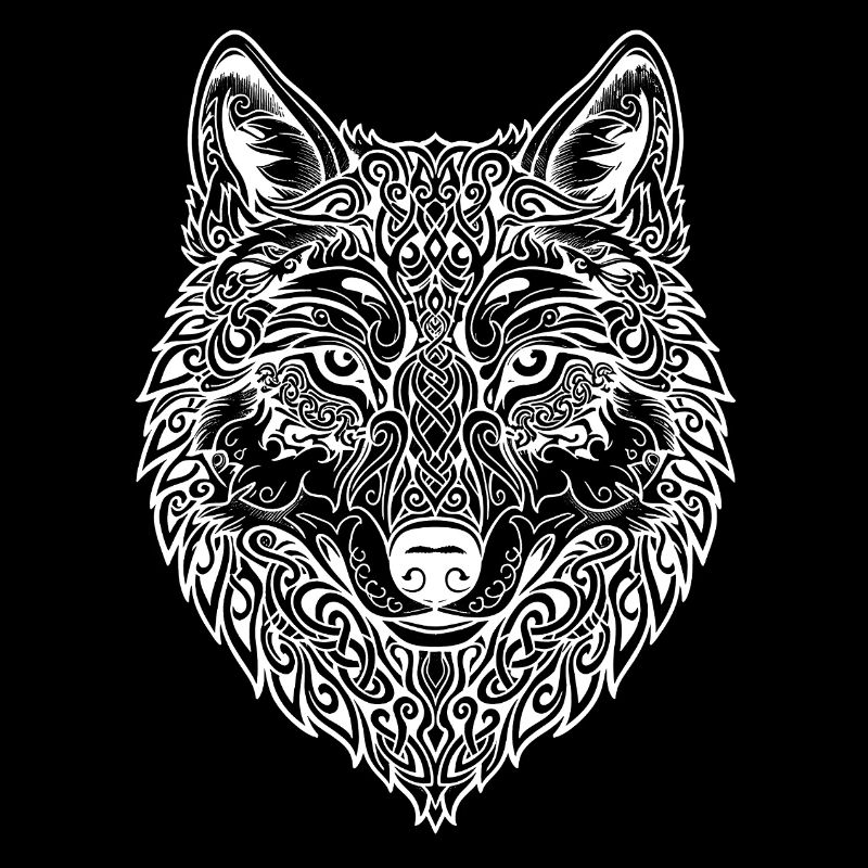 Wolfskopf Tribalornament
