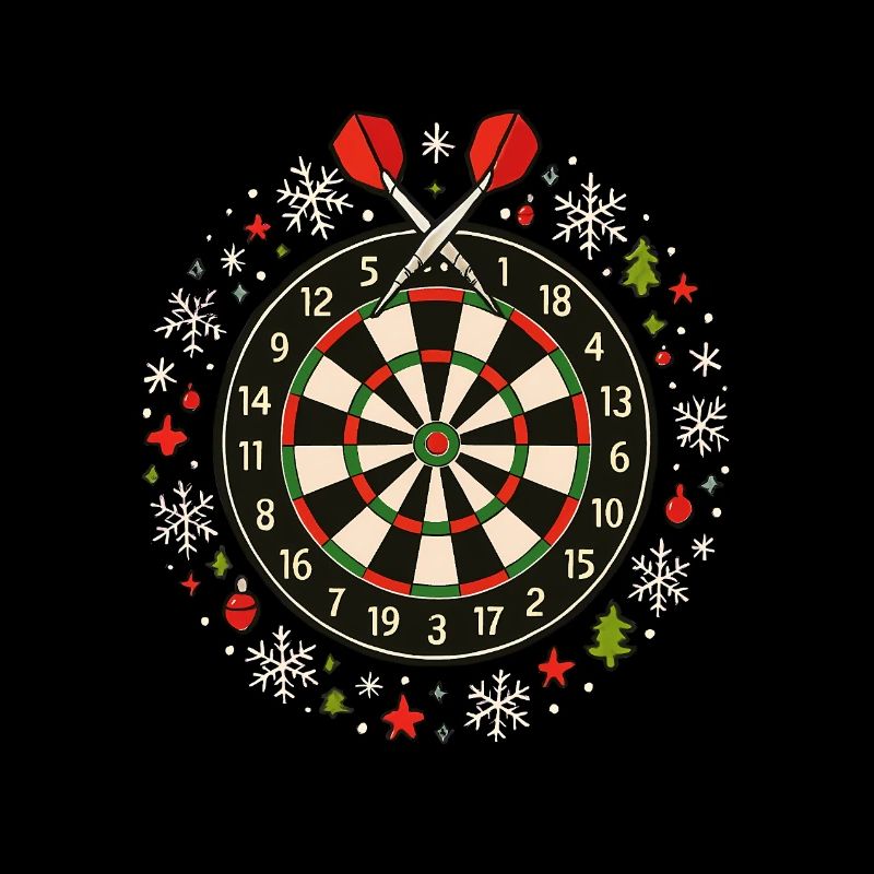 Darts Winter Design Schneemann & Christbaumkugel