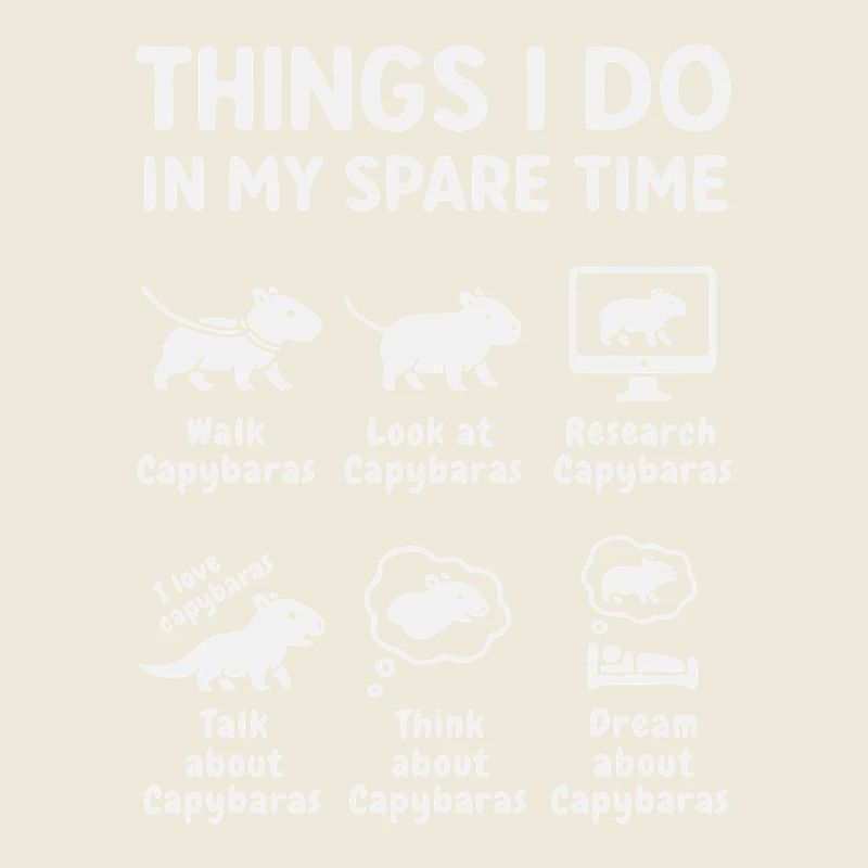 Lustiger Capybara Spruch Freizeit Hobby