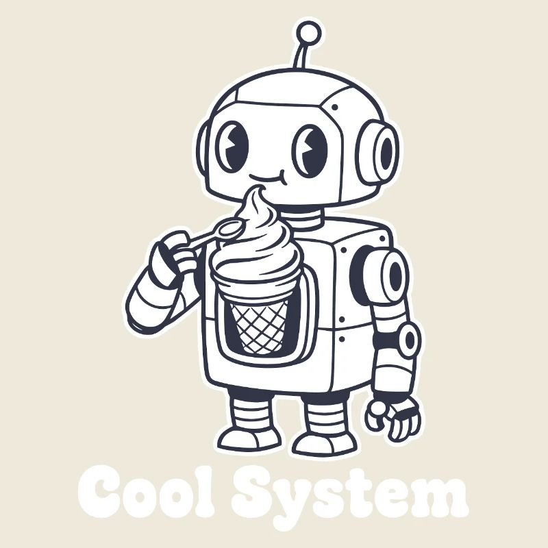 Roboter mit Eiscreme