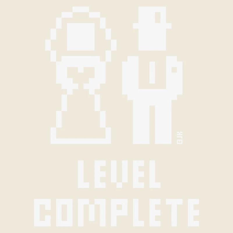 Level Complete (Hochzeit / JGA / Pixel / Bold / W)