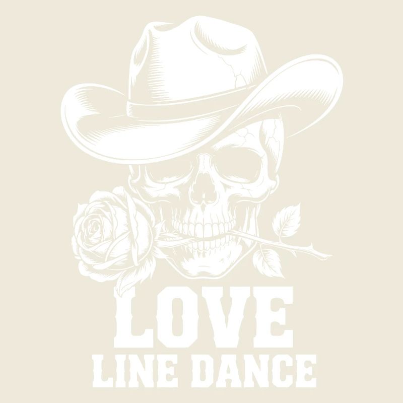 Line Dance Skull Rose