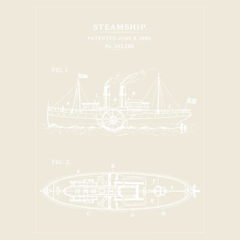 Dampfschiff Blueprint Dampfschiff