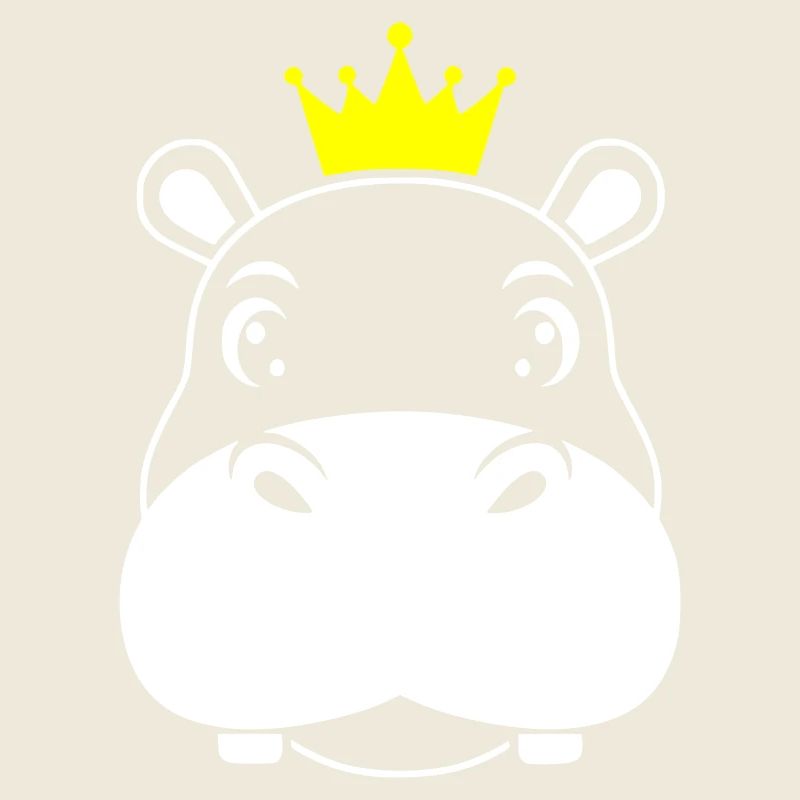Roi Hippopotame Prince Héritier Vector