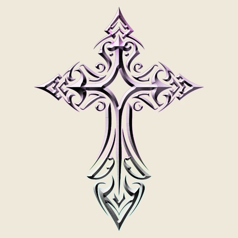 Ornate Gradient Cross