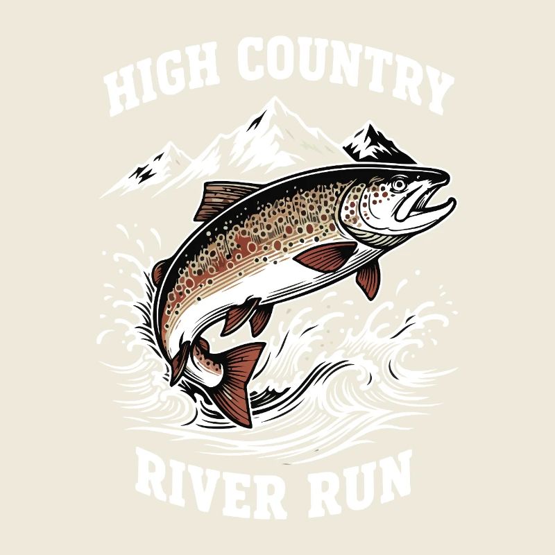 Fishing High Mountain River Trout