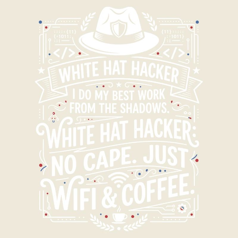 White Hat Hacker Wifi And Coffee