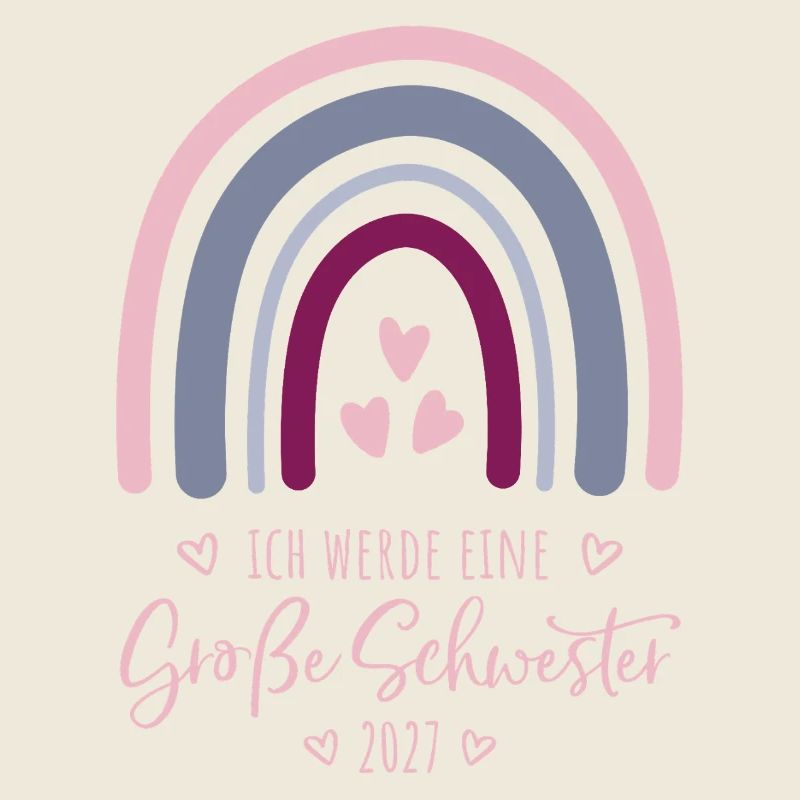 Ich werde eine Große Schwester 2027 Regenbogen