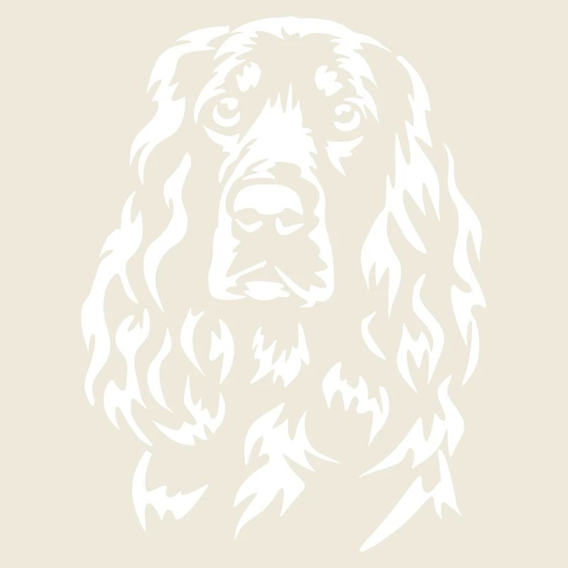 Field Spaniel Head « Édition Noire »