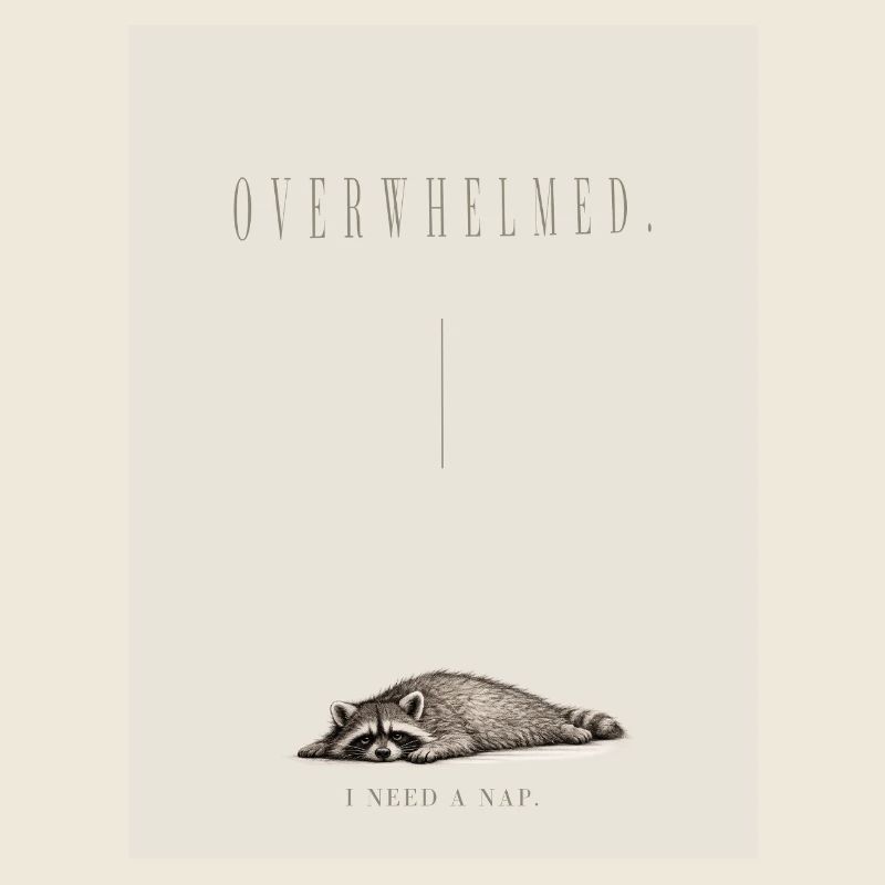 Overwhelmed Raccoon Meme