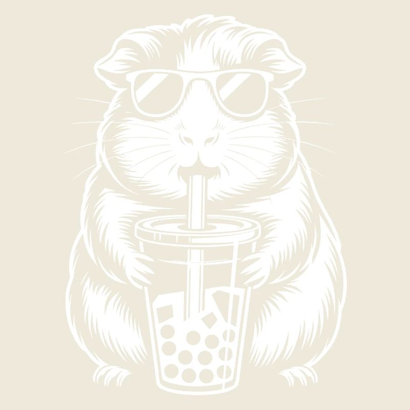 Meerschweinchen mit Bubble Tea