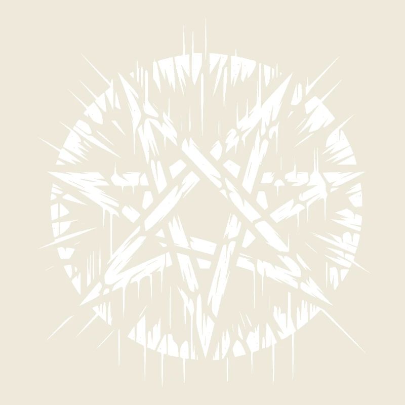 Torn Pentagram Occult Sign