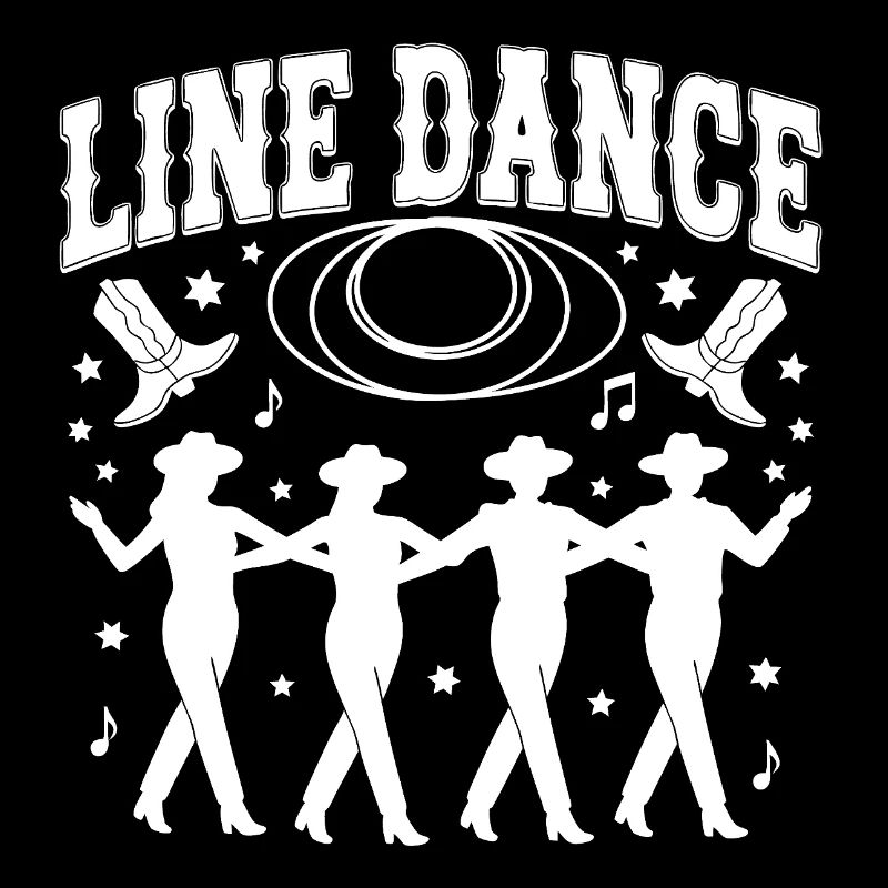 Line Dancer in einer Reihe Linedance mein Hobby