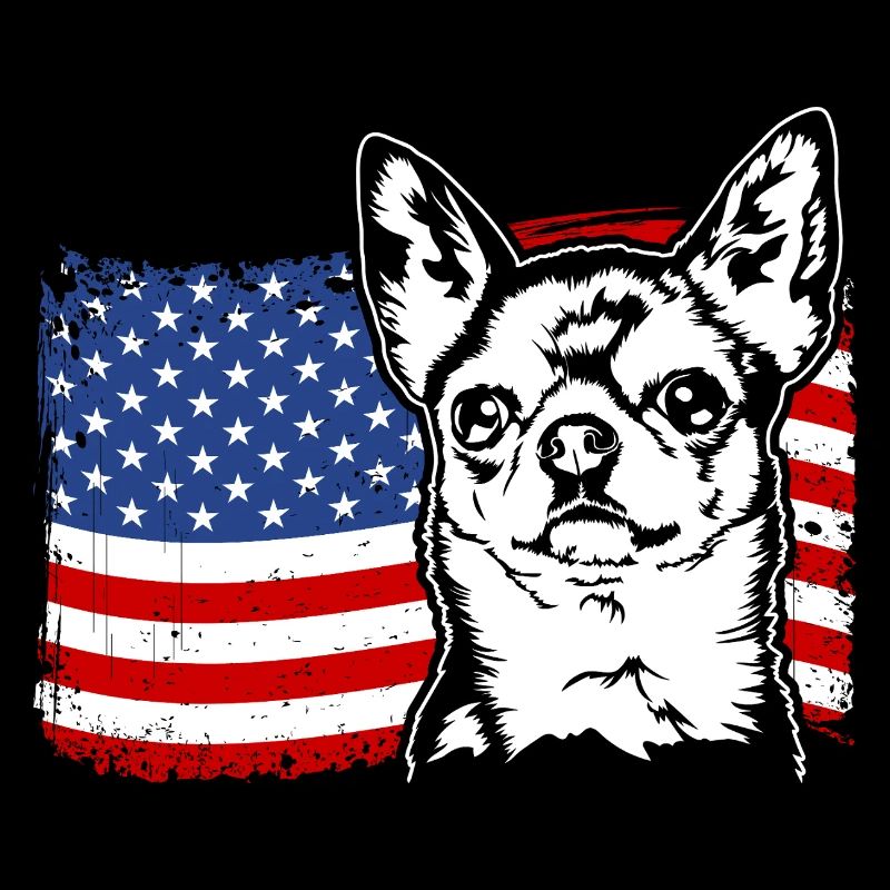 Chihuahua US Amérique Drapeau Chiens Chien Wilsigns