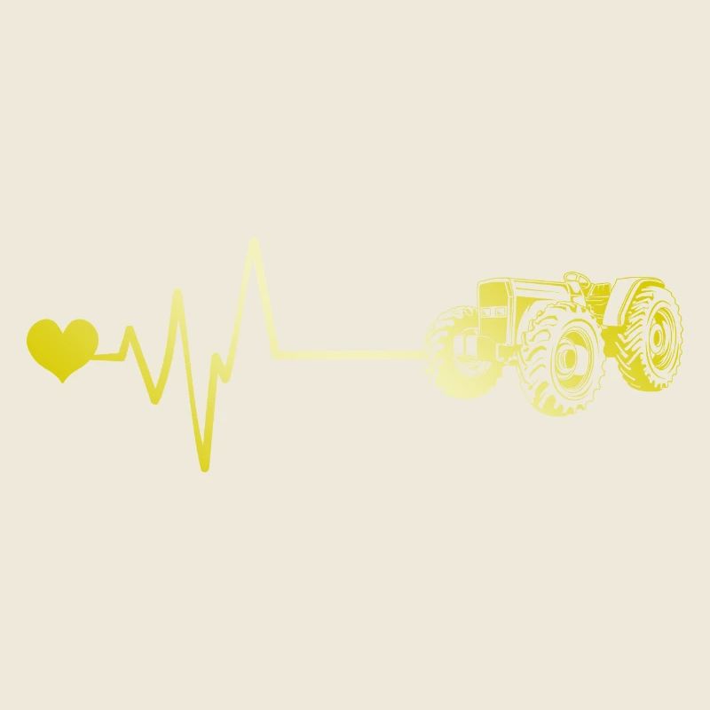 Tractor Pulse Heart Love