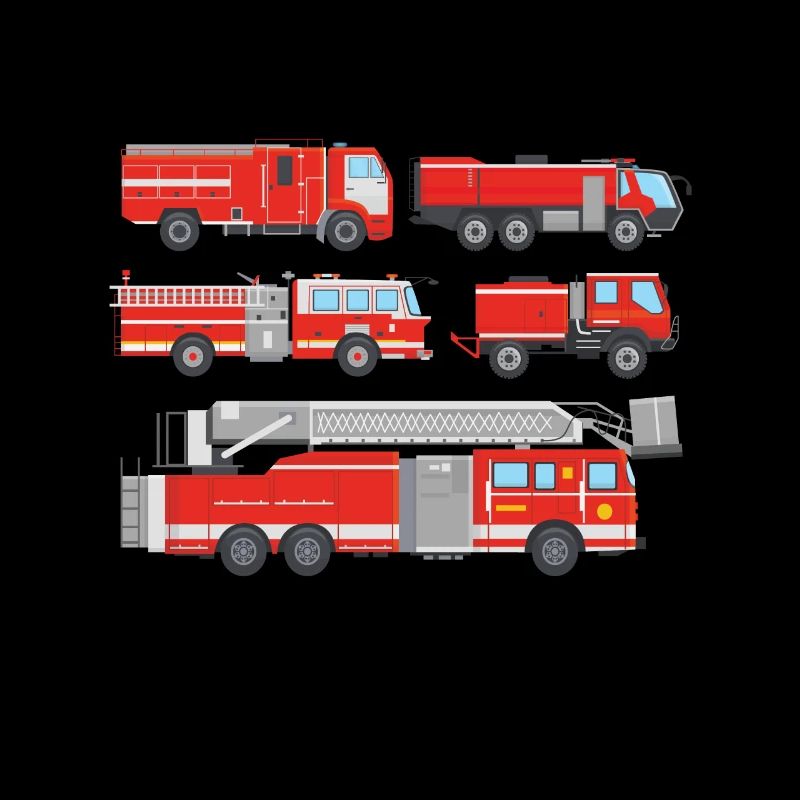 Children's fire brigade fire engines