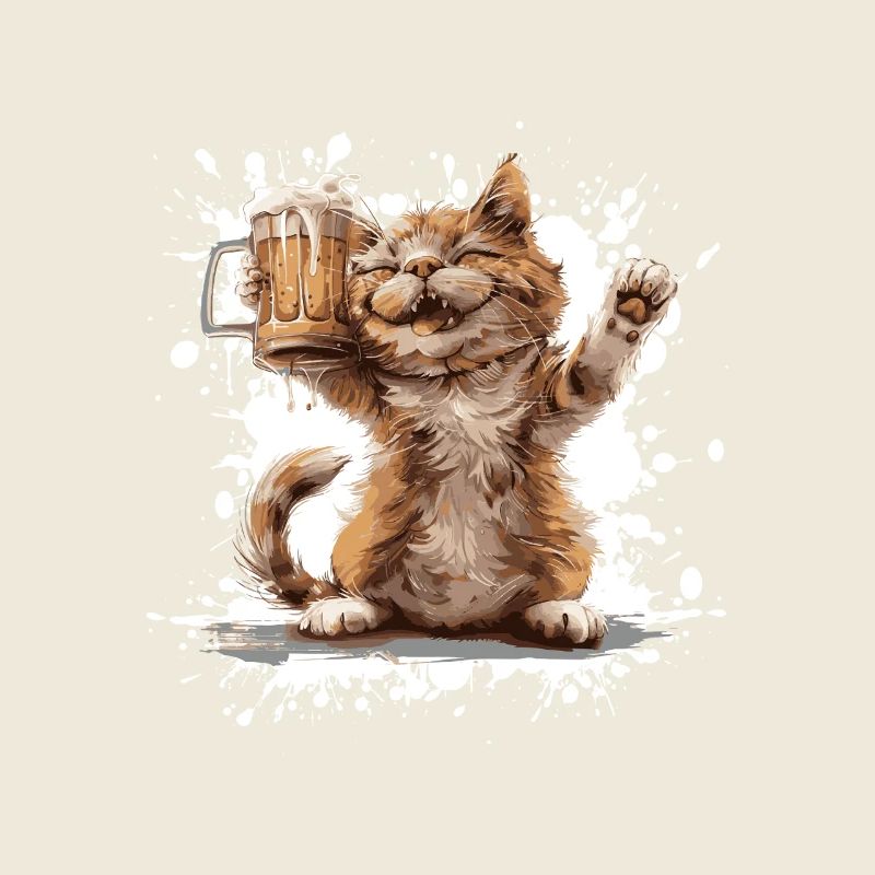 Cat Beer Funny