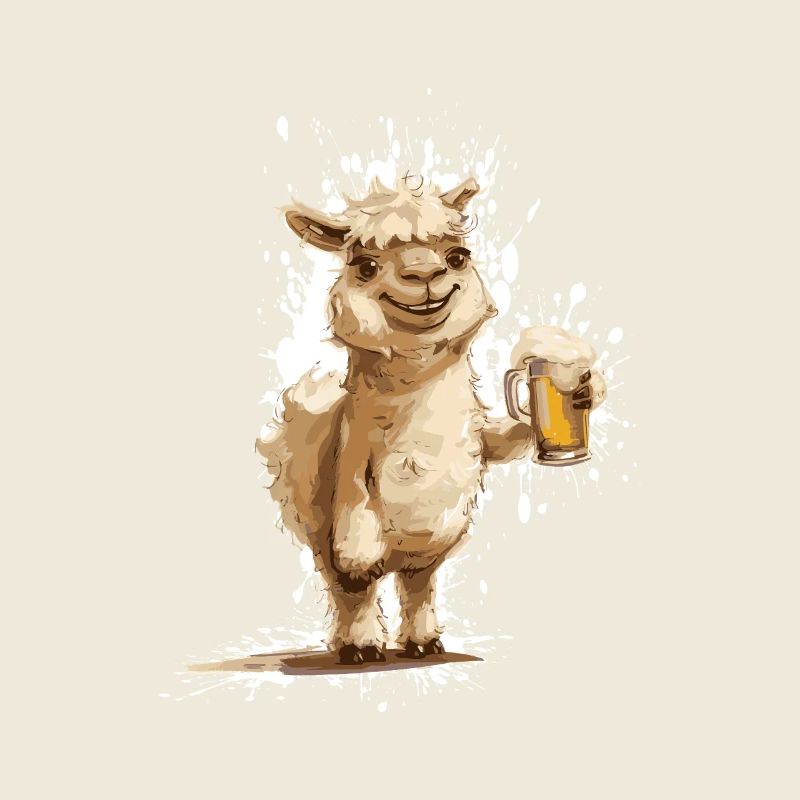 Alpaca Llama Beer Funny