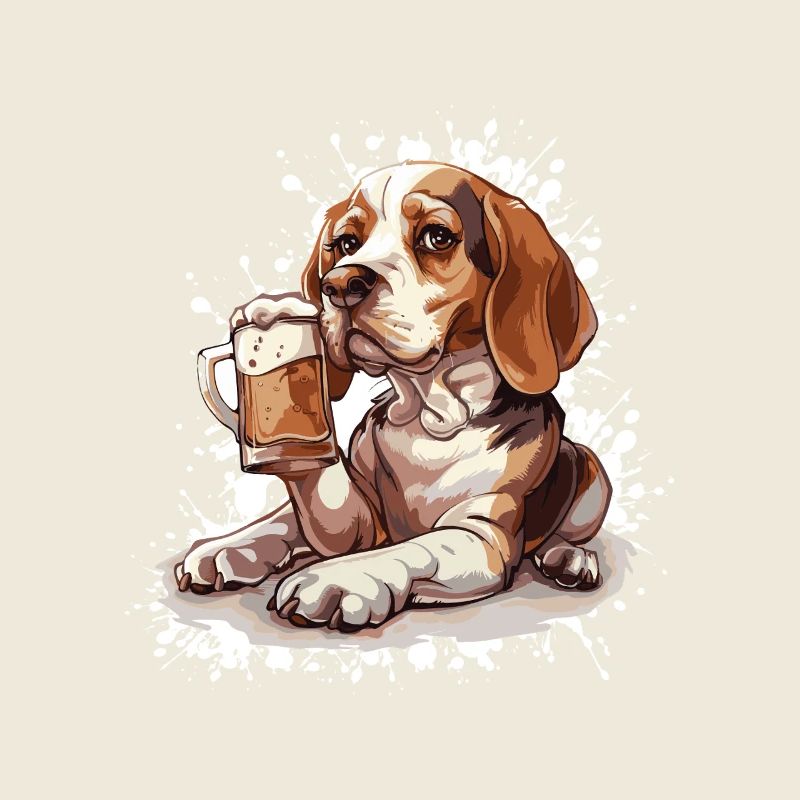 Beagle Dogs Beer Funny