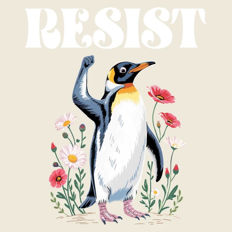 Pinguin protestiert gegen Widerstandssteuern