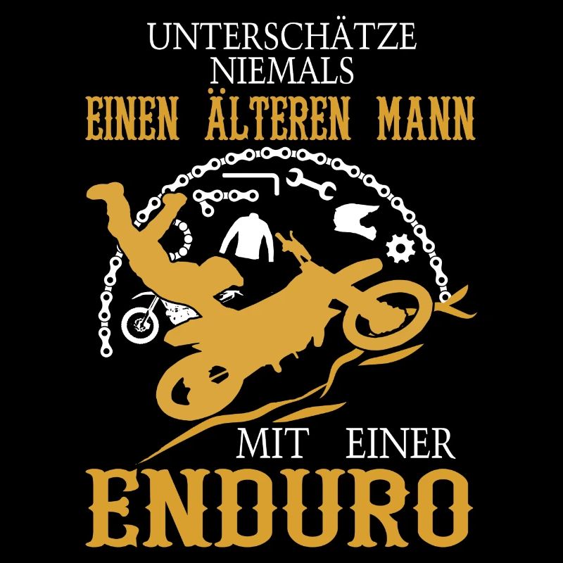 Älterer Mann Enduro