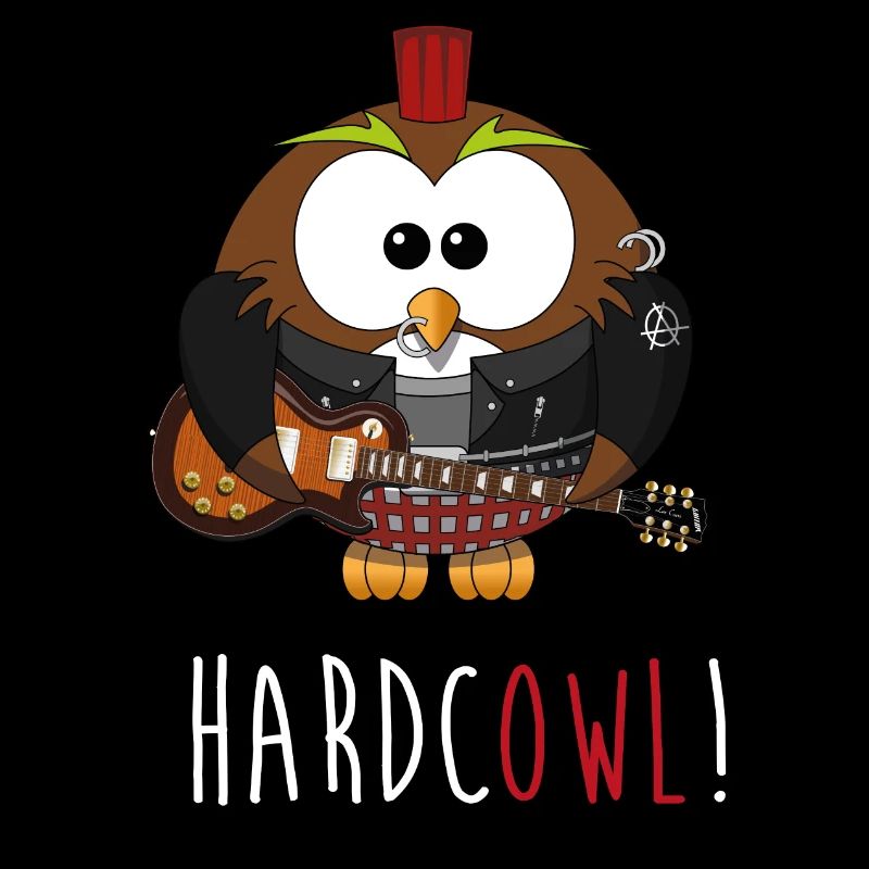 Süße Eule! Hardcowl! Owl lustig funny witzig cute