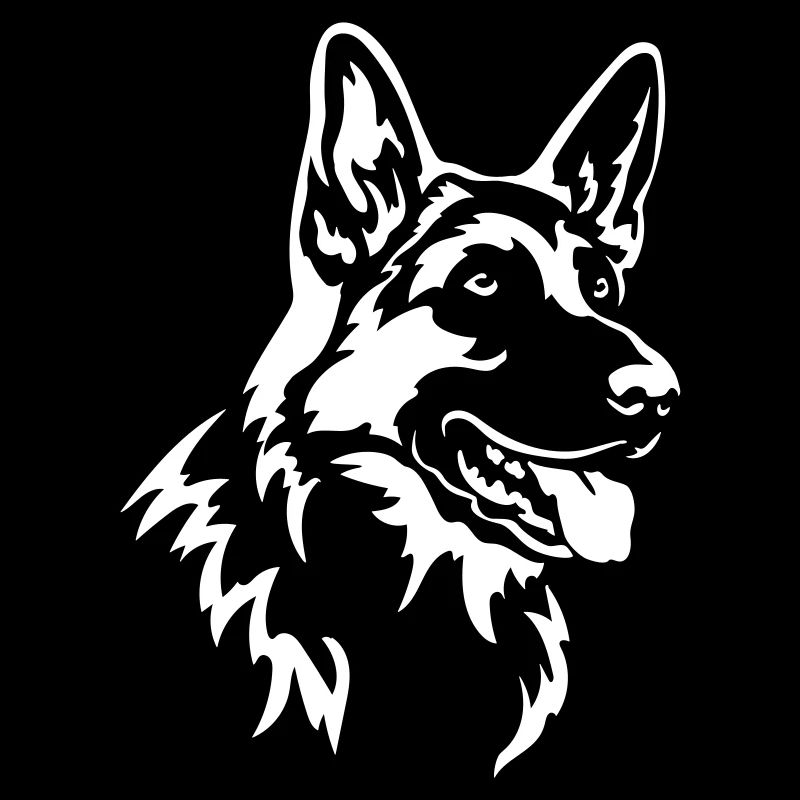 German Shepherd Head "Black Edition"