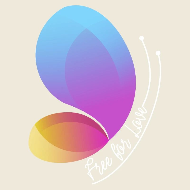 Frei durch Liebe Gradient Schmetterling