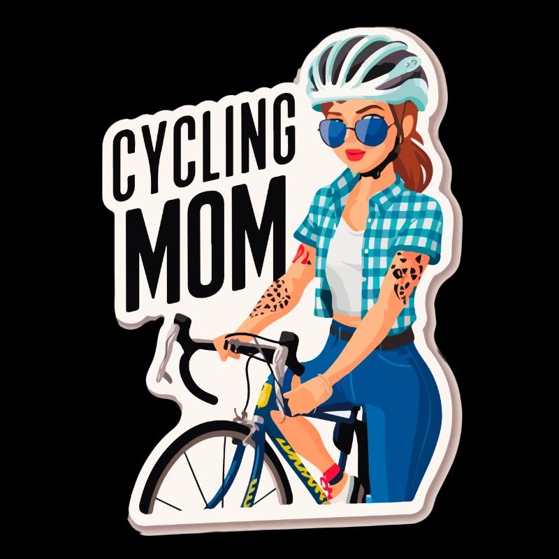 Cycling Mom Empowerment Sticker