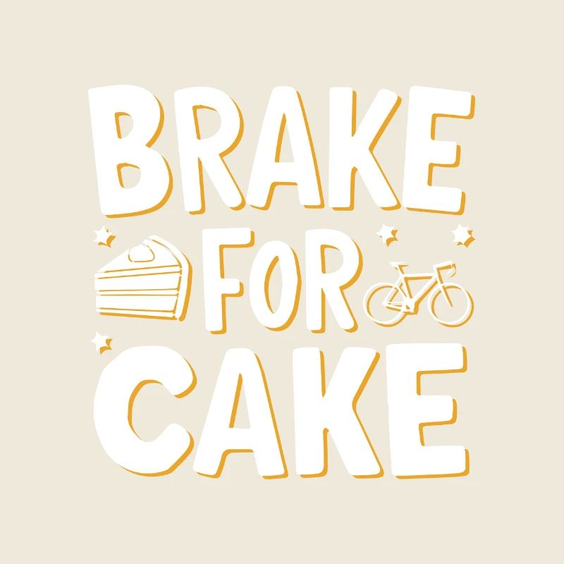 Sweet Bicycle Cake Motivational Design