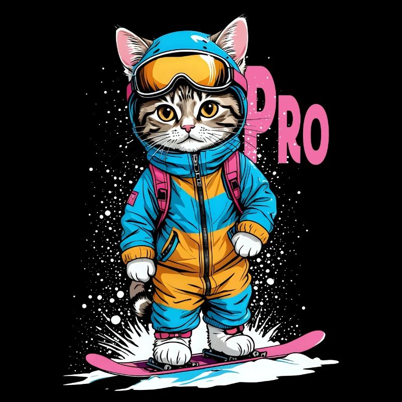 Snowboarding Kitty Pro