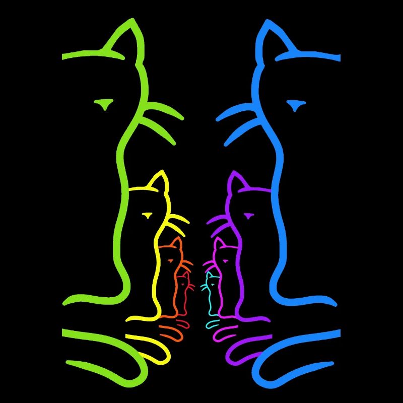 LGBT Regenbogen Katzen Katze Regenbogenfahne